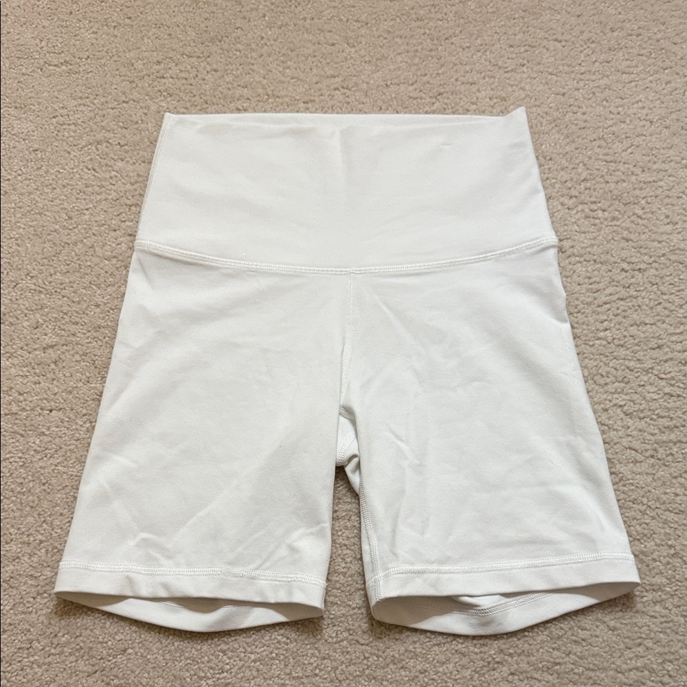 Aritzia TNA White Biker Shorts